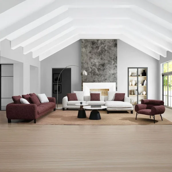 White and Maroon Sofa Moratuwa